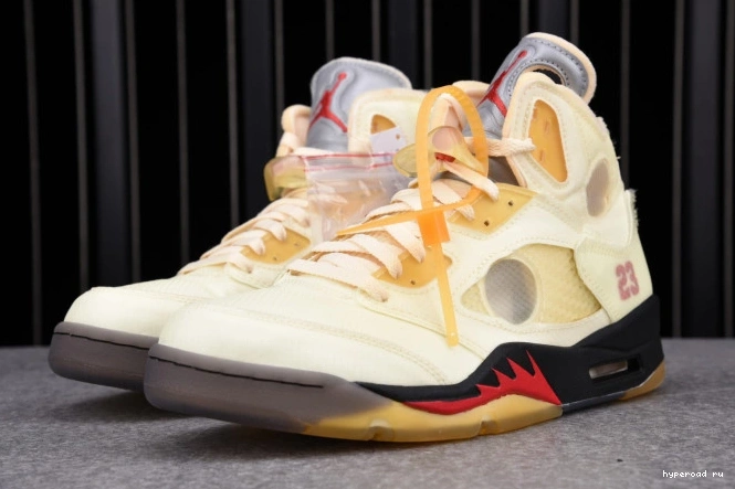 5 Sail OFF-WHITE Retro Jordan DH8565-100 0814